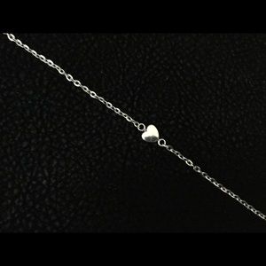 Antique Silver Finish Heart Chain Bracelet